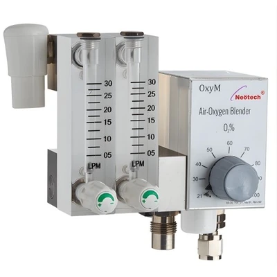Nice Neotech Nice 5010 - Air Oxygen Blender (High / Low Flow) with 60 LPM Cascade flow meter